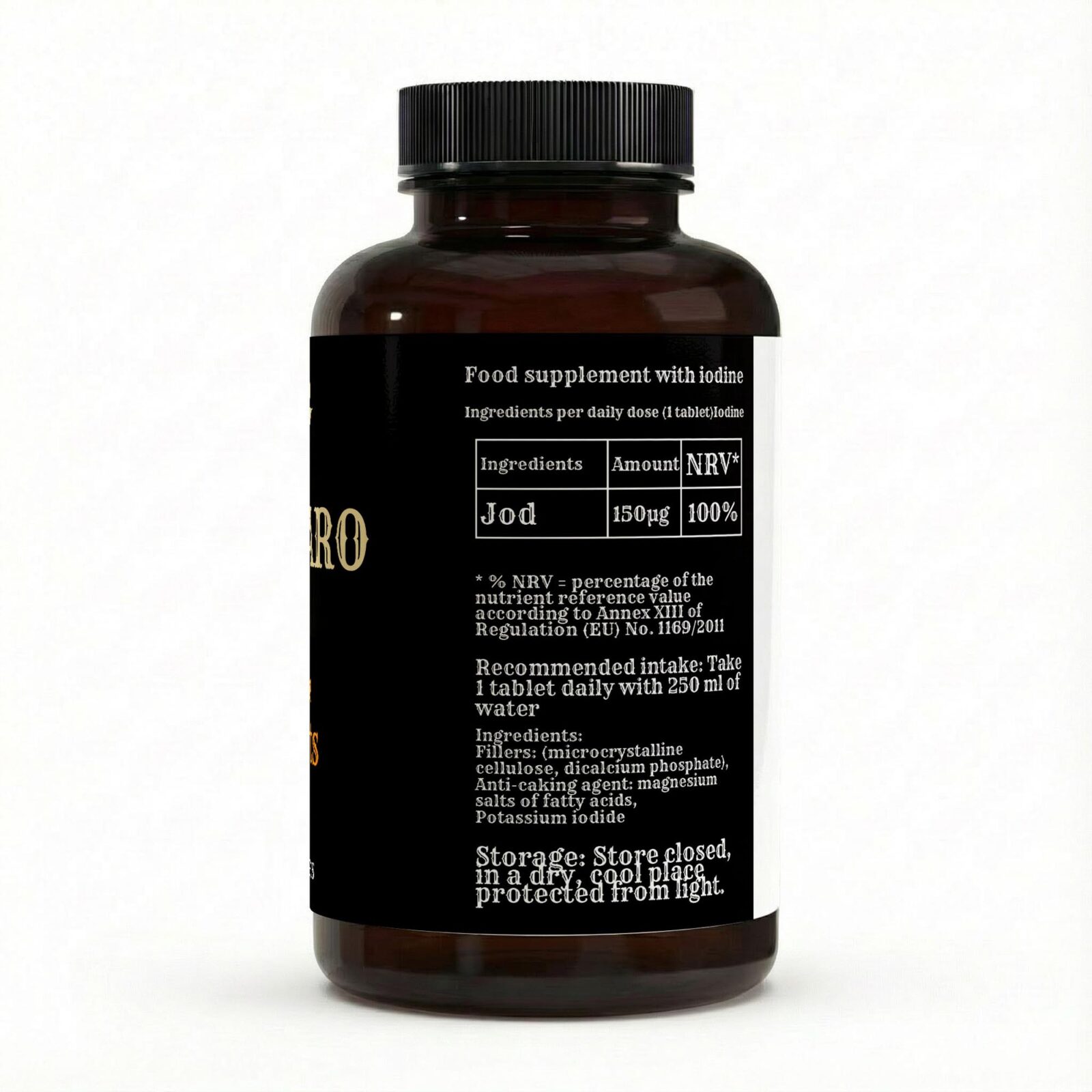 Bulkaro Iodine Tablets 150µg (180 Vegan Tablets)