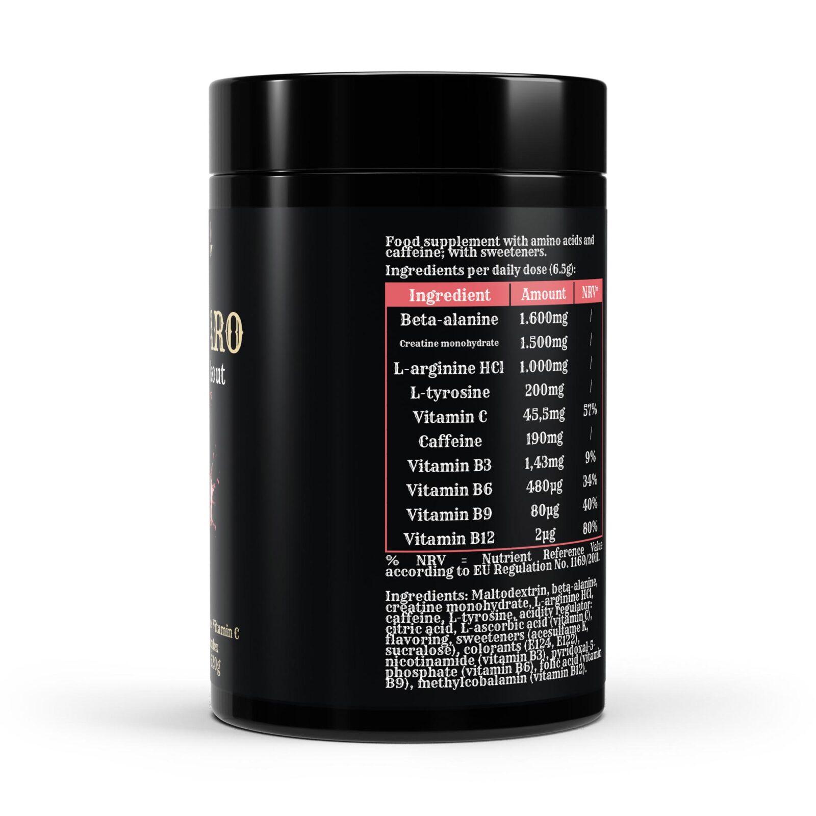 Bulkaro Pre-Workout Booster Raspberry – 520g