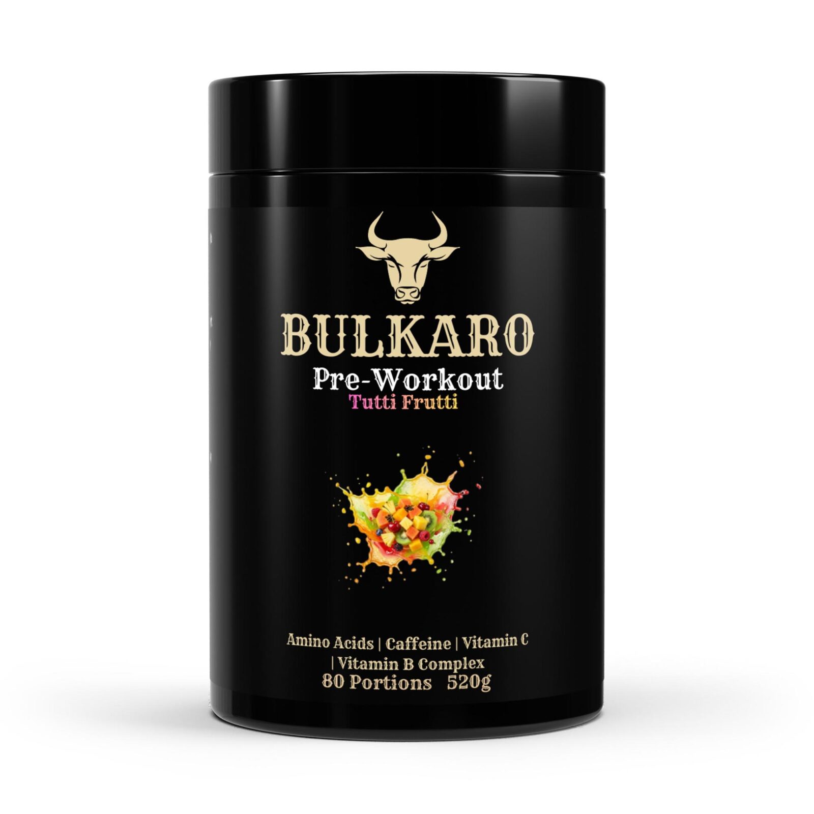 Bulkaro Pre-Workout Booster Tutti Frutti – 520g