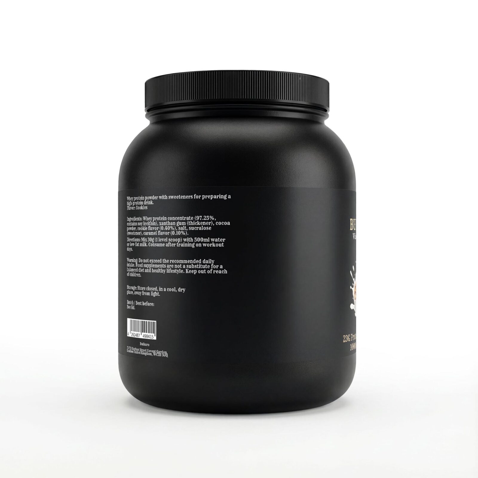 Bulkaro Premium Whey Protein Cookies – 1,000g