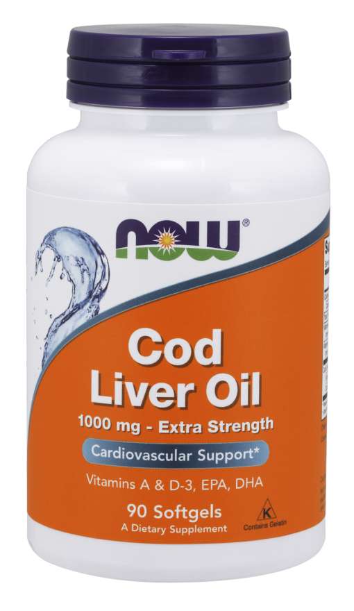 Cod Liver Oil, Extra Strength 1,000 mg Softgels