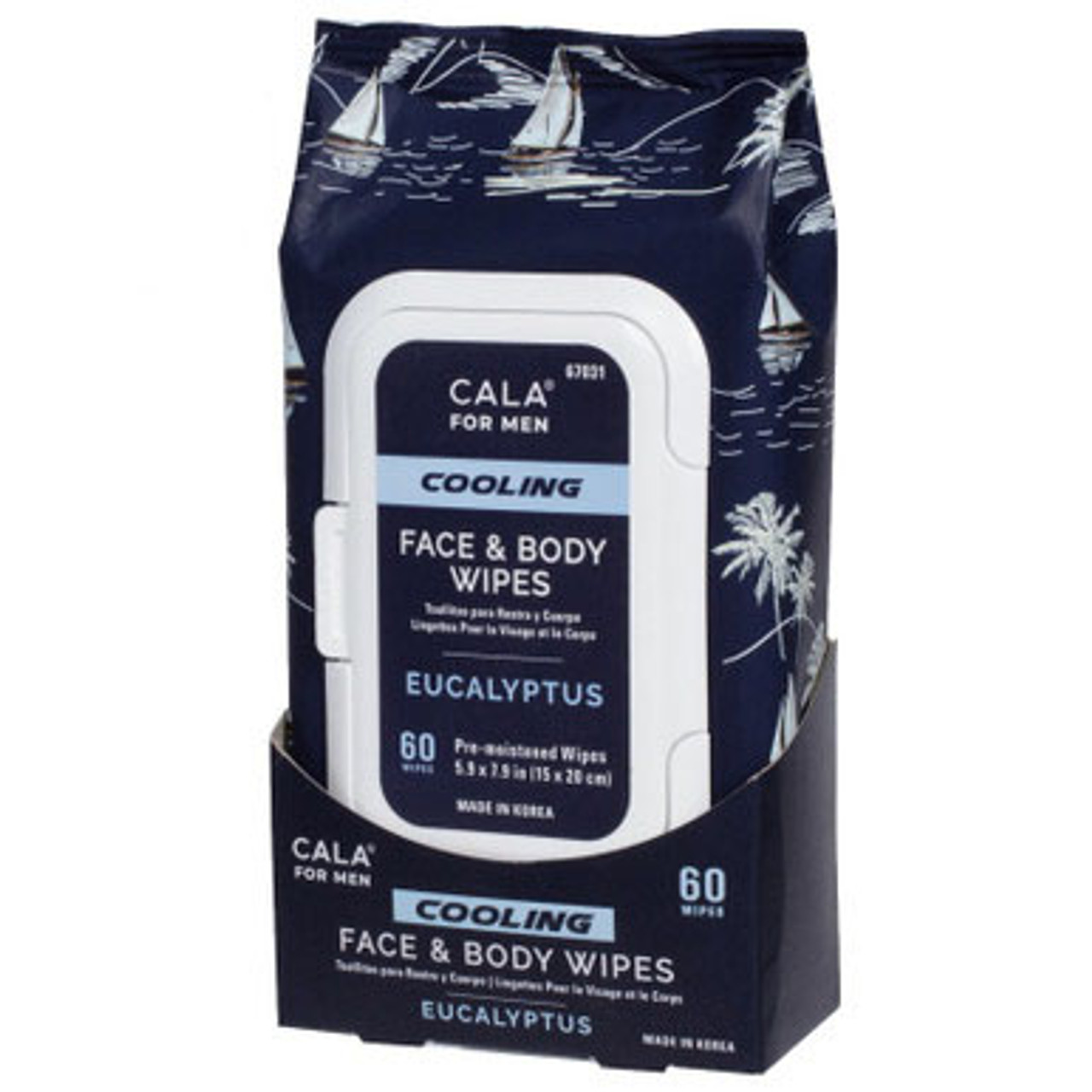 Men’s Cooling Face & Body Wipes-Eucalyptus